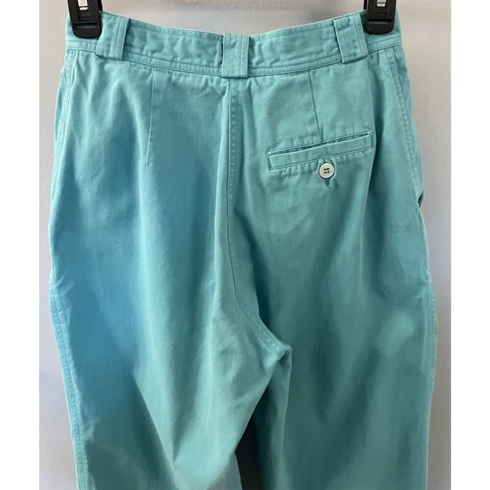 Womens 90's Pleated Front Aqua Tapered leg Pants Size 8/10 - Picture 4 of 5